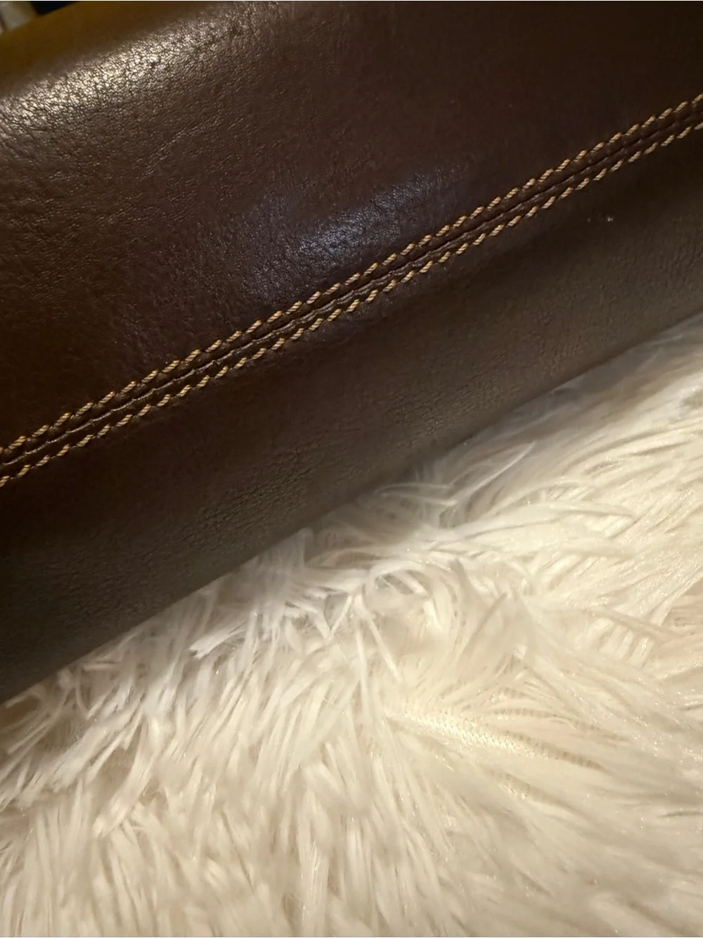 Celine Vintage Brown Leather Toiletry Bag with Tan Trim - Picture 11 of 11